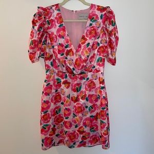 Adelyn Rae - Pauline floral puff minidress